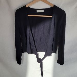 Shaina Mote Elsa Wrap Top in Onyx black medium